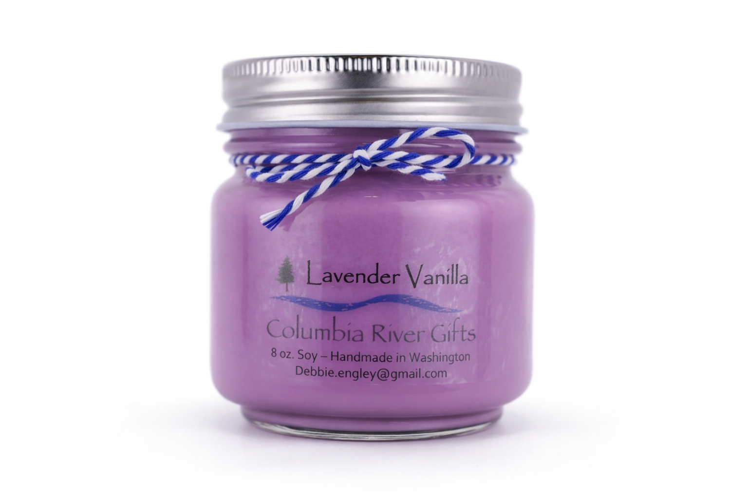 Candle 8oz Jar Lavender Vanilla