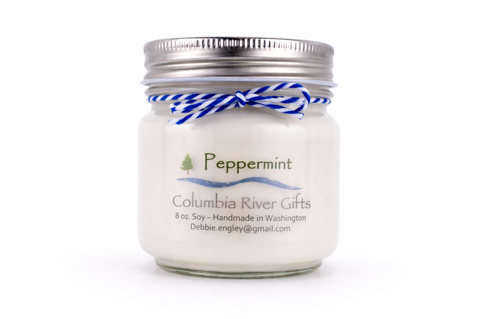 Candle 8oz Jar Peppermint