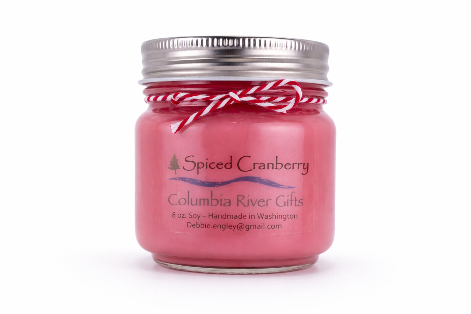 Candle 8oz Jar Spiced Cranberry