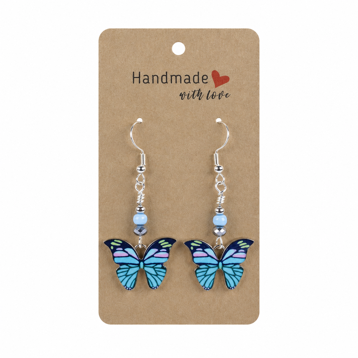 Earring Butterfly Charm Indigo