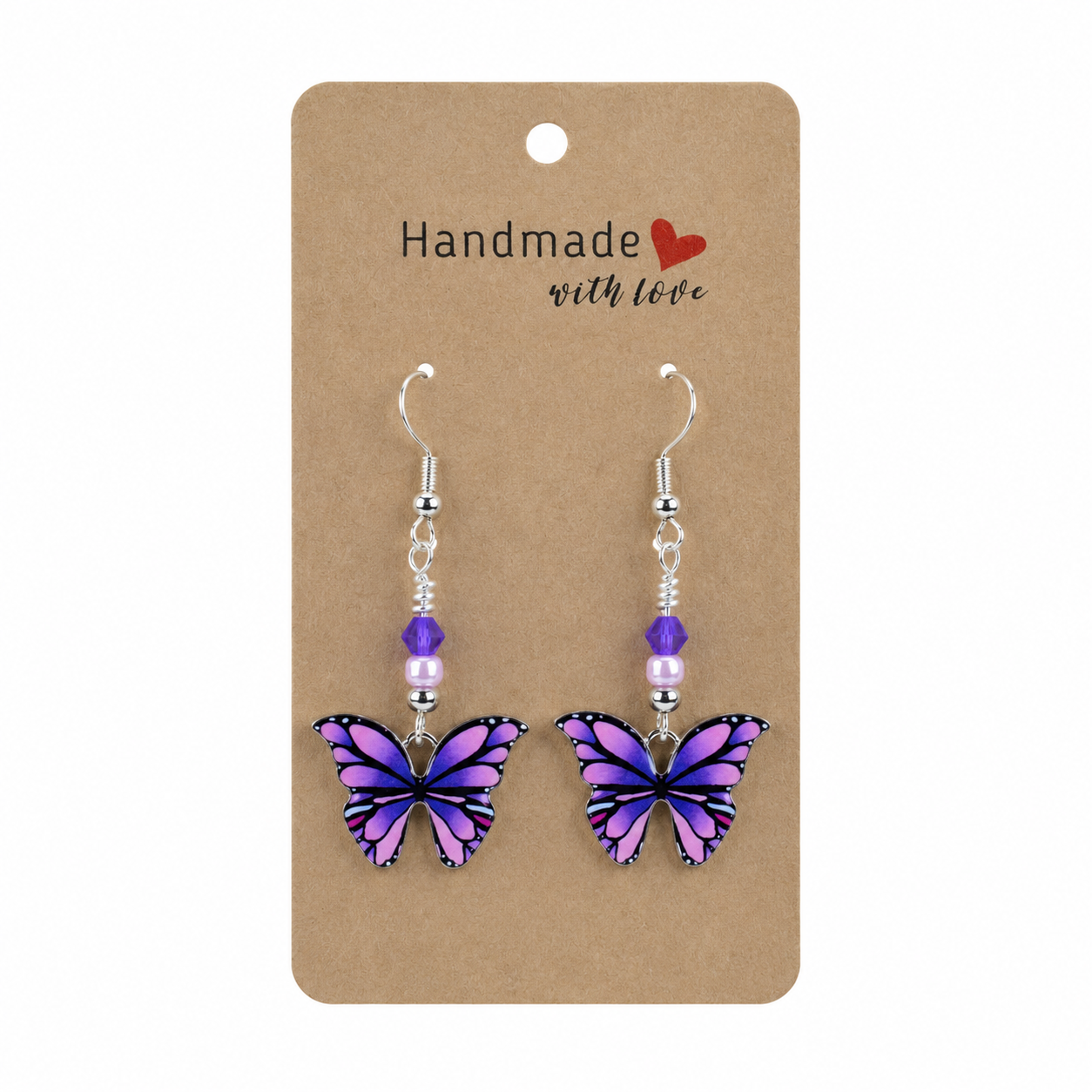 Earring Butterfly Charm Violet