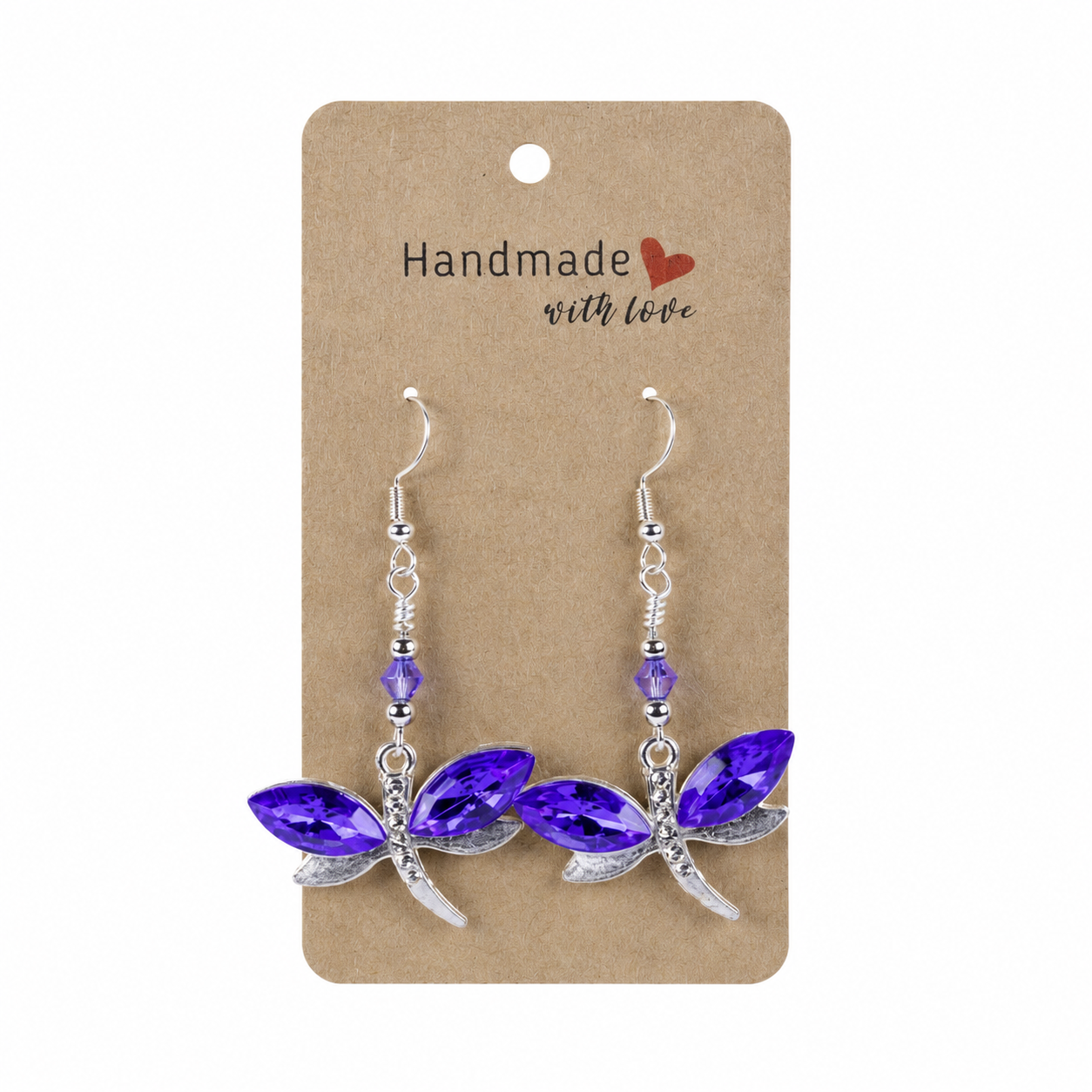 Earring Dragonfly Charm Cobalt